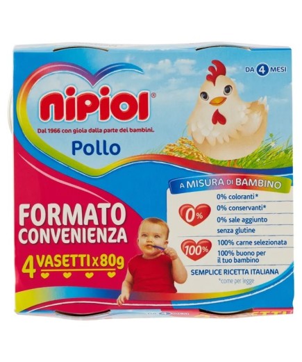 NIPIOL OMOG POLLO 4X80G