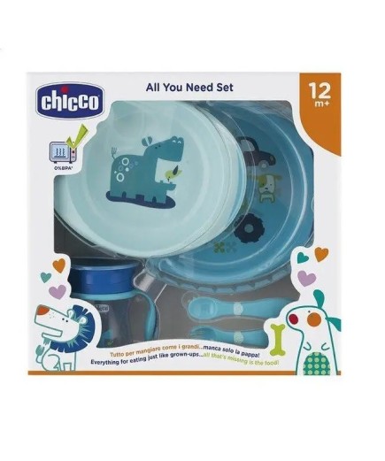 CHICCO SET PAPPA 12M+ AZZURRO