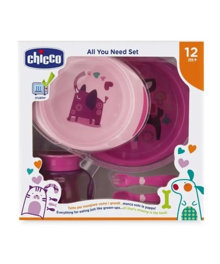 CHICCO SET PAPPA 12M+ ROSA