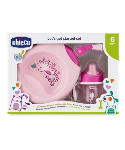 CHICCO SET PAPPA 6M+ ROSA CON CUCCHIAIO