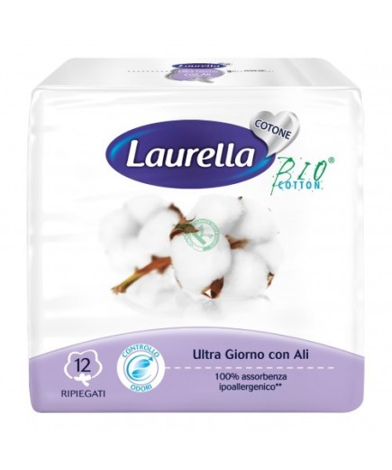 LAURELLA COTONE ASSORBETNE ULTRA GIORNO 12PZ