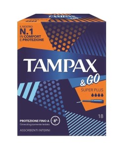 TAMPAX &GO SUPER PLUS 18PZ