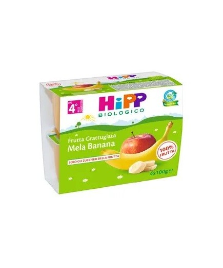 HIPP BIO FRU GRATTUGIATA MELA E BANANA 4X100G