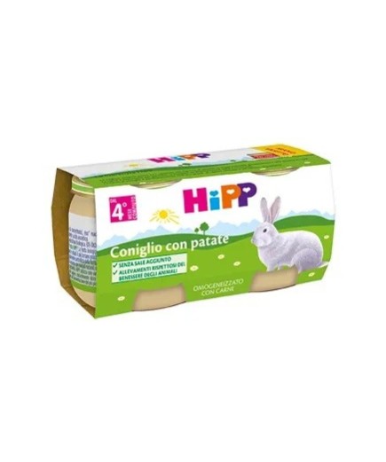 HIPP BIO OMOGENEIZZATO CONIGLIO CON PATATE 2X80G