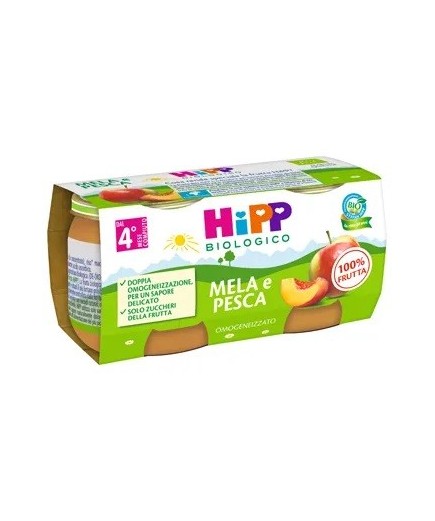 HIPP BIO OMOGENEIZZATO MELA PESCA 2X80G