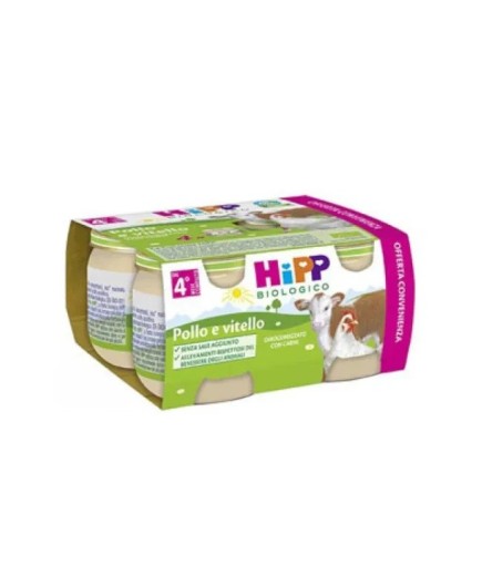 HIPP BIO OMOGENEIZZATO POLLO VITELLO 4X80G