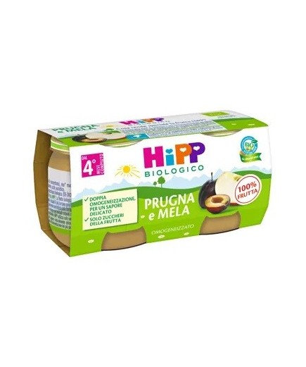 HIPP BIO OMOGENEIZZATO PRUGNA MELA 2X80G