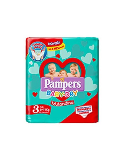 PAMPERS BABY DRY MUTANDINO DOWNCOUNT MIDI 19PZ