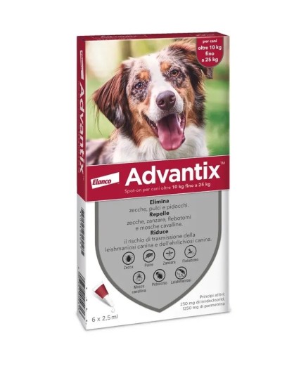 ADVANTIX SPOT ON 6 PIPETTE 25-40KG