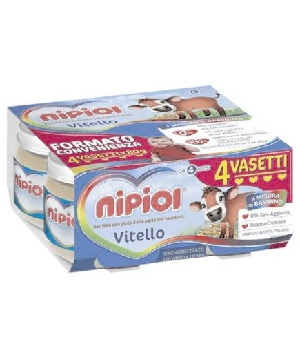 NIPIOL OMOGENEIZZATO VITELLO 4X80G