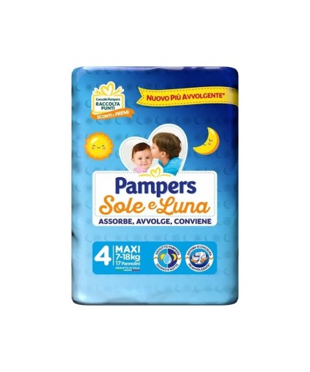 Pampers Sole&Luna Pannolini Maxi 7-18kg 17 Pezzi