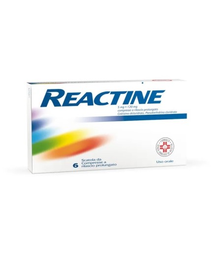 Reactine 6 Compresse 5mg + 120mg Rilascio Prolungato