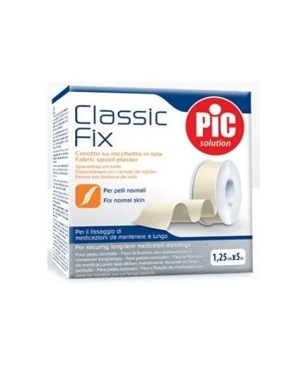 Pic Classic Fix Cerotto Rocchetto Tela Bianco 1,25cm x 5m