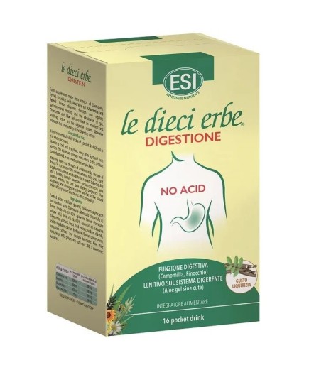 Esi Le Dieci Erbe Digestione No Acid 16 Pocket Drink