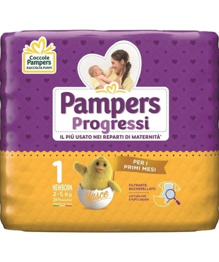 Pampers Progressi New Born 2-5Kg 28 Pezzi