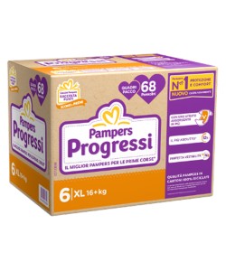 Pampers Progressi Quadri 6 XL 68 pezzi