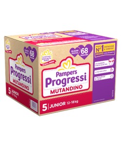 Pampers Progressi Mutandino Quadri Pacco 5 Junior 68 Pezzi