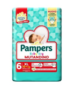 Pampers Baby Dry Pannolino Mutandino XL Small Pack 14 Pezzi